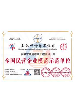 全國(guó)民營(yíng)企業(yè)模范示范單位